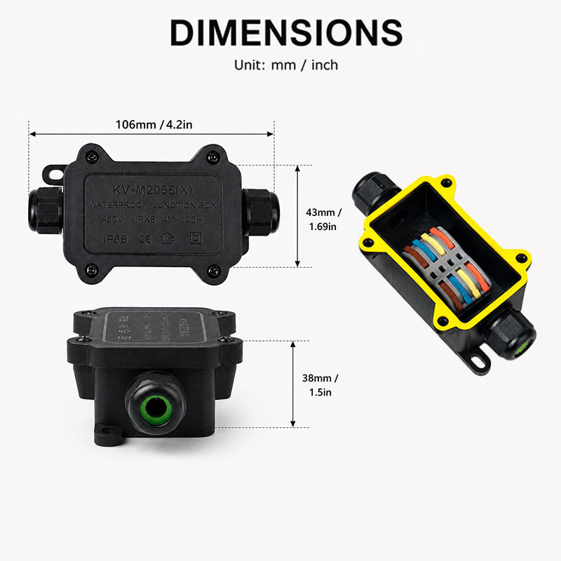IP68 Waterproof Junction Box 2 - огляд і ціна Cable Gland Waterproof