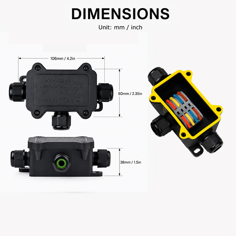 IP68 Waterproof Junction Box 2 - огляд і ціна Cable Gland Waterproof