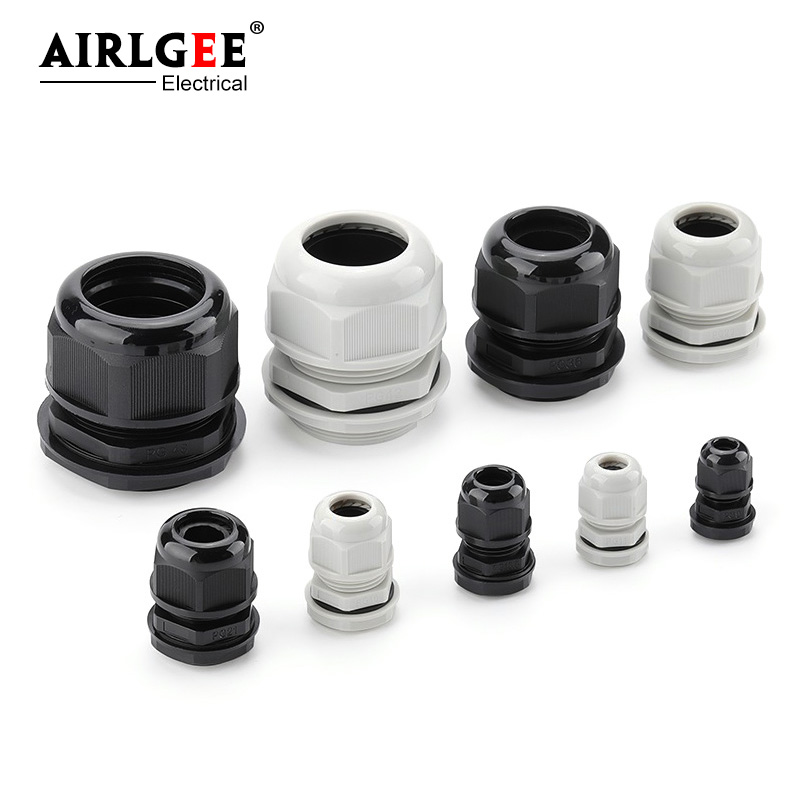 10Pcs White Black Nylon Plasti - огляд і ціна Cable Gland Waterproof