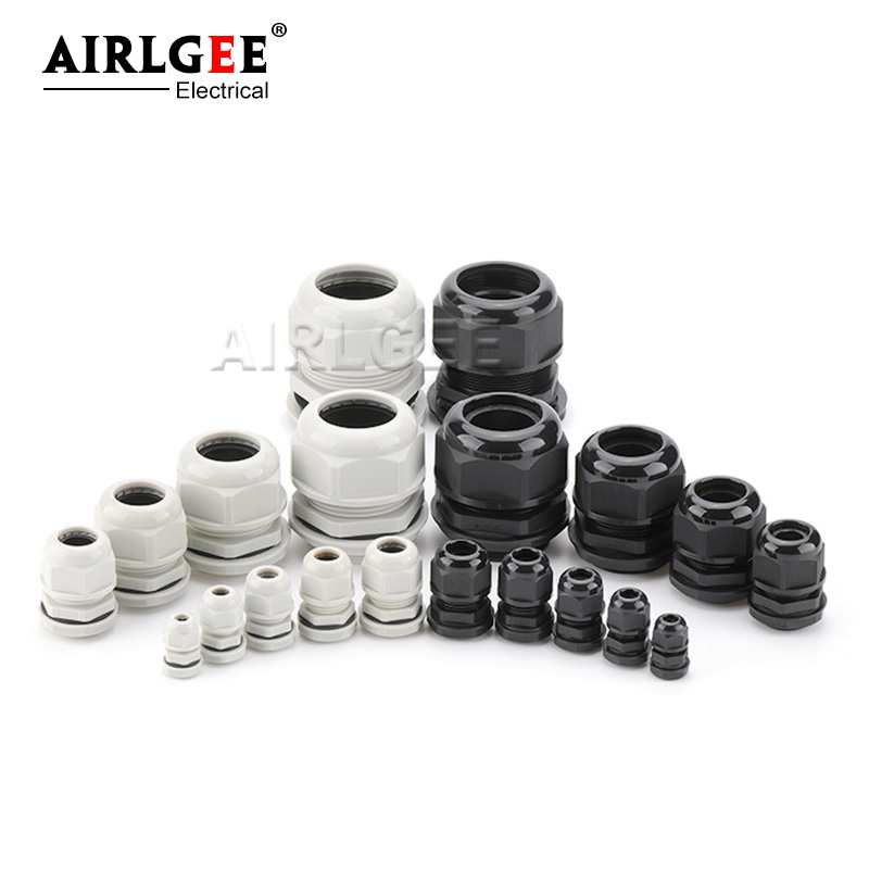 10Pcs White Black Nylon Plasti - огляд і ціна Cable Gland Waterproof