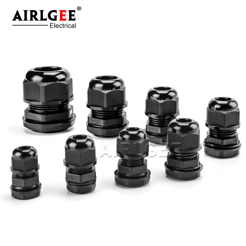 10Pcs White Black Nylon Plasti - огляд і ціна Cable Gland Waterproof